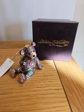 Arora Design Hidden Treasures Patched Up Percy Teddy Trinket Box. 