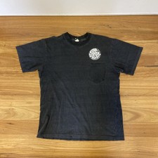 Vintage 90s Rip Curl T-shirt Torquay Australia Wetsuits Black Large