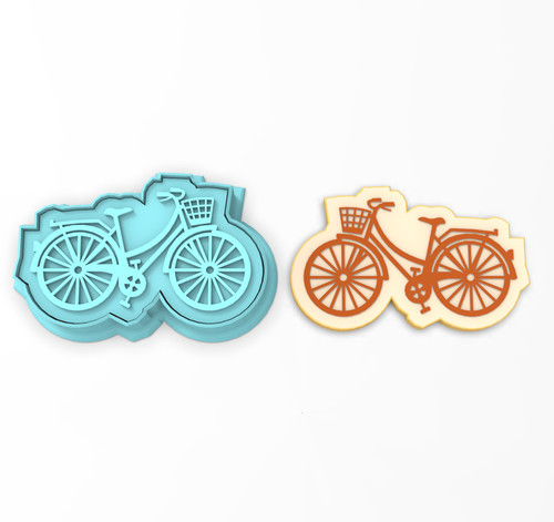 Bicycle cookie cutter - cookie, stamp