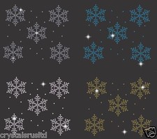 Snowflake Rhinestone Diamante Transfer Crystal Hotfix Iron-On applique patch