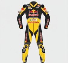 Honda Motorbike Racing Men Leather Suit Biker Motorcycle 1 Piece/ 2Piece