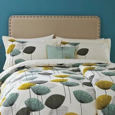 BNWT Sanderson Option Dandelion Clocks Duvet Cover Set DOUBLE Size Chaffinch