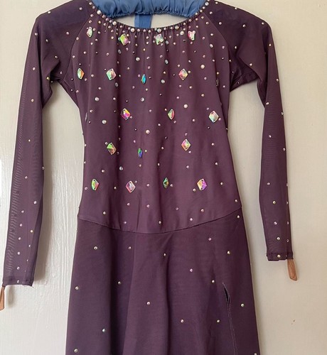 Purple figure skating dress - purple,