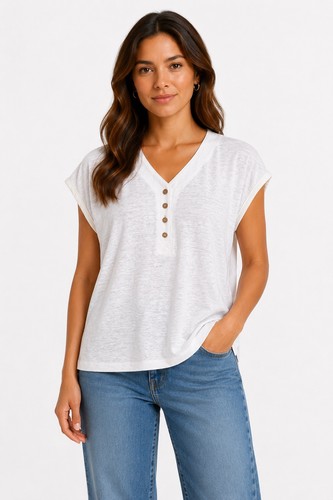 White stuff top linen - white, nina