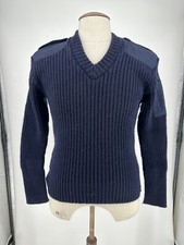 Nato Royal Navy Blue 100% Wool Jumper 38-42inch Security Cadet