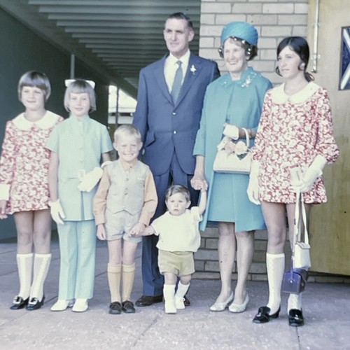Retro film photo - slide, 70s
