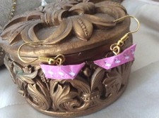 Origami boats drop earrings, ladies, girls, handmade, origami paper jewellery