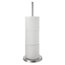 Toilet Roll Holder Stainless Steel Freestanding Bathroom Storage Habitat