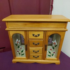 Vintage Wood Jewellery Box