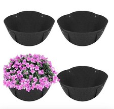 4 Pcs Round Fabric Planter