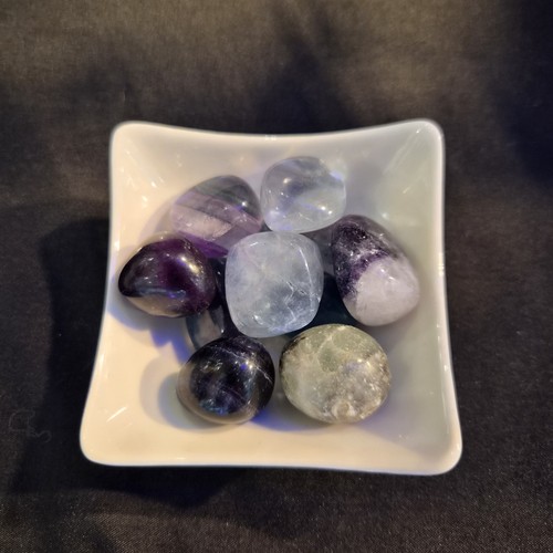 Fluorite tumblestone - fluorite,