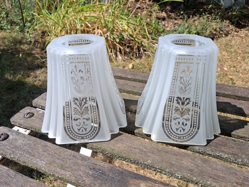 Vintage glass light - , shades