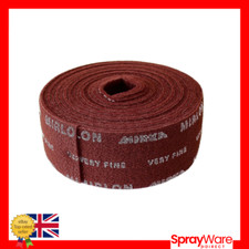 Mirka Mirlon Scotch Pads Red Very Fine 115mm Strips 10m Roll 1500 Surface Prep