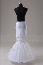 One Hoop Fishtail Wedding Dress Ball Gown Bridal Petticoat Slips Mermaid UK