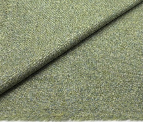 Green wool textile fabric - green,