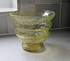 Greenish Yellow Crackle Glass