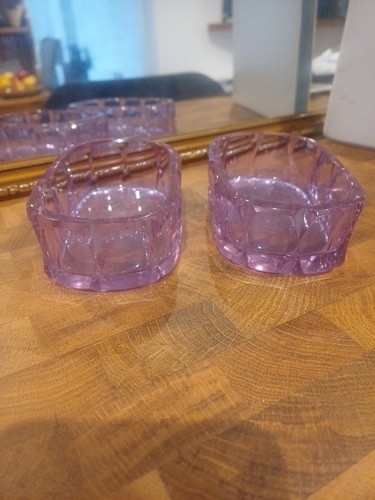 Pair vintage moser - pair, alexandrite