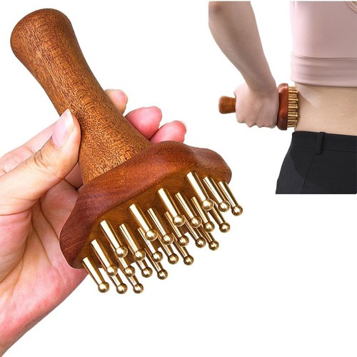 Brass gua sha massage tool - gua,