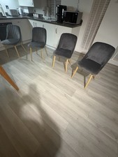 Set of 4 Velvet Dining Chairs