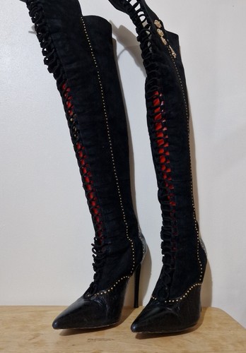 High heels thigh boots - uk,