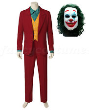 Mens 2019 Movie Clown Fancy Dress Costume Deluxe Halloween Joker Suit Costume