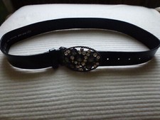Ladies Per Una Black Belt with Sparkly Buckle