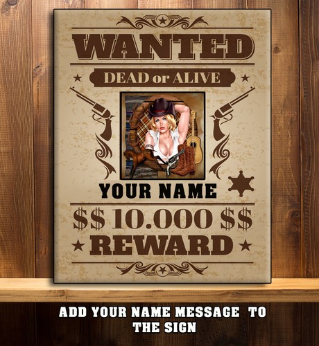 Personalised cowgirl wanted - personalised,