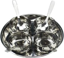 Chutney Tray Relish Pickle Bowls Dip Dish Thali Serving Set Stainless Steel 9PCS