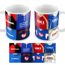 Portsmouth Retro Shirts Classic Kits Montage Mug Cup Great Gift Top Quality