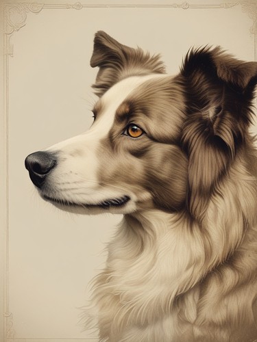 Border collie vintage - collie,