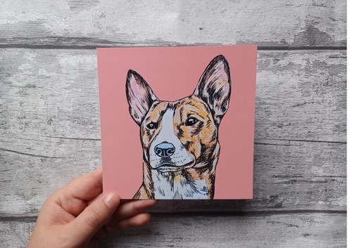 Basenji greetings card funny - basenji,