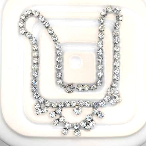 Vintage diamante necklace - vintage,
