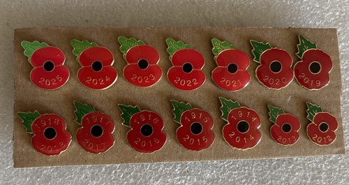 Enamel poppy flower leaf - poppy¹,