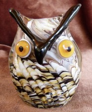 Stunning Swirl Art Glass Owl