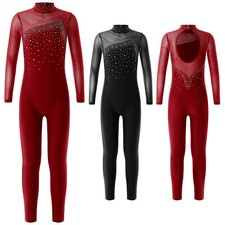 Kids Girls Jumpsuit Mock Neck