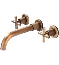 Antique Brass Wall Mounted Taps