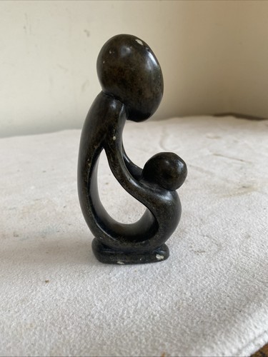 Small soapstone carved mother - soapstone,