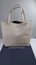 Karen Millen Cream Winged Tote