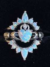 Claddagh ring,Irish ring opal