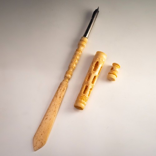 Antique carved bone - antique, dip