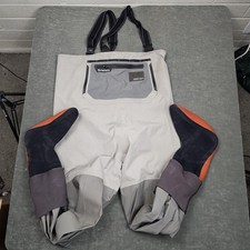 Simms Mens MK Gore-Tex Stockingfoot Fishing Waders Made In USA Beige Breathable