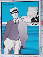 Modern Picture Postcard of James Joyce drawn by Henry J. Sharpe,