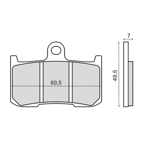 Pair sintered brake pads - brake,