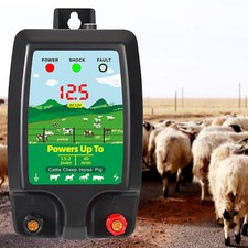Electric Fence Energiser 12V 230V Battery Power 10km Shepherd Horse Fencing Kit