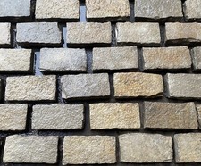 Limestone like sandstone yellow Sawn paving patio cobble setts  | 100x200x40 mm