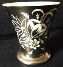 A WEDGWOOD  SMALL VASE ''PLATINUM FLORA'' PATTERN  , LOUISE POWELL DESIGN