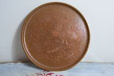 VINTAGE HAND HAMMERING COPPER TRAY - HAND HAMMER SMALL COPPER SERVING TRAY 