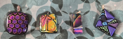 Dichroic glass pendants in - glass,