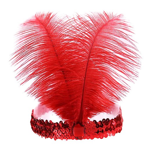 Sequins feather headband - feather,