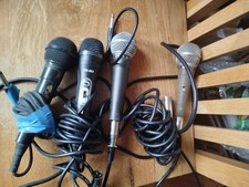 4 Microphones With Cables, 1 shure, 1 philips